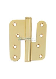 Resim 10 Cm. Oval Kapı Menteşesi Parlak Pirinç 