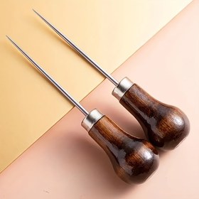 Resim 2 adet Premium Ahşap Saplı Kavun Awls Metal Bıçaklarla - Deri İşleri, Dikiş, Örgü ve DIY Projeleri için Ergonomik Tasarım - Hassas Kesim ve Detaylı Çalışma için Dayanıklı El Sanatları Araçları, Dikiş ve El Sanatları Malzemeleri, Doğal Ahşap Kaplama, Dikiş Malzemeleri | Ergonomik Awls | Dayanıklı Awls, Awl 