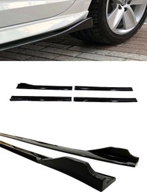Resim Sare Tuning Renault Symbol 2002-2008 Flaplı Yan Marşpiyel Eki 8 Parça Piano Black 