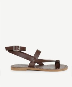 Resim Yargıcı Tabanı Pimli Deri Sandalet 25ykay4013x 208 Kahverengi 