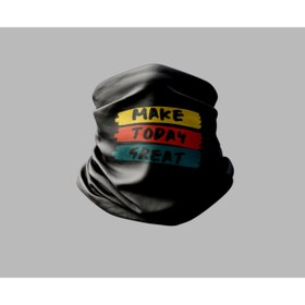 Resim Buffalo Yazı Tasarımlı Motorcu Buff Maske Outdoor Boyunluk Unisex Bandana 