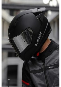 Resim LS2 Rapid Race Kapalı Motosiklet Kaskı Mat Siyah 