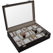 Resim STAND MARKET Saat Kutusu 15'li Kroko Kahve 