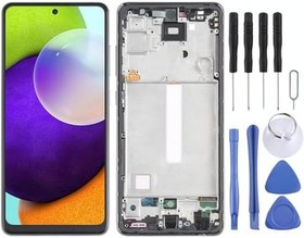 Resim Samsung A52 Uyumlu Lcd Ekran Dokunmatik Full Çıtalı TFT Siyah SM-A525 