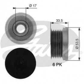 Resim GATES ALTERNATOR RULMANI BMW E81 E87 E30 E46 E90 E91 E92 E60 E61 X1 X3 - OAP7111 