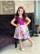 Resim Çiçekli Elbise Özel Gün Kostümü 