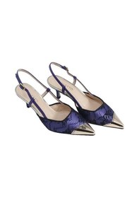 Resim Poletto Hakiki Deri /tekstil Mor-altın Ayakkabı Stiletto 9841 59-2508 Mor-altın Mor - Altın 