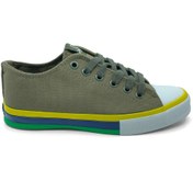 Resim Benetton Haki Erkek Spor Ayakkabı Keten Yazlık Sneaker BN-30191 