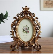Resim Shineyee Klasik Avrupa Stili Antik Yuvarlak Resin Foto Çerçevesi - 6/7/8 İnç Farklı Boyutlar - Ev Dekoru Ve Toptan Satış İçin 