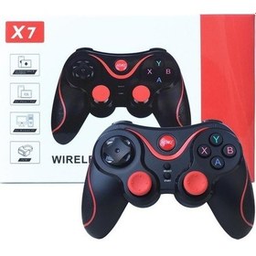 Resim X7 Wireless Kablosuz Oyun Kolu Bluetooth Joystick Gamepad Tv Box Android Tv Uyumlu 