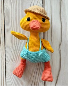 Resim Quezzquality Amigurumi Ördek Oyuncak | El Yapımı Ve Elyaf Dolgulu 