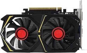 Resim 4GB GDDR5 Oyun Grafik Kartı, 2 Sessiz fanlı 128 Bit GPU, PCIE 2.0, DVI VGA HDMI, 2560x1600 çözünürlük, Yüksek Performans 