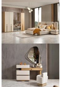 Resim Lotus Yatak Odası Takımı Tam Mdf Üst Sınıf 9 Parça Lüks Set - Özel Teslimat Ve Kurulum Dahil 