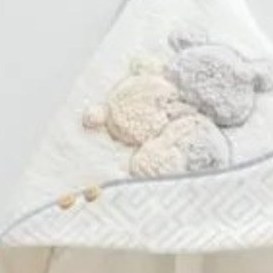 Resim Caramell İncibaby Yenidoğan Kundak Havlu 82x90 Cm Ve 1 Adet Kese Ayıcık Desenli 2'li Set 