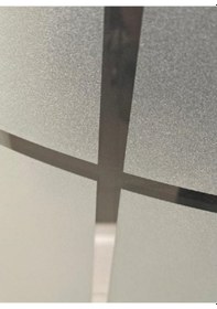 Resim Durul Duşakabin Kare Siyah Profil Kumlama Karomat Desen Siyah 