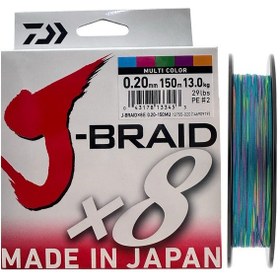 Resim Daiwa J-braid 8x Multi Color 150 Mt 0.20 Mm İp Misina 