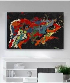 Resim StellaStore Karel Appel Soyut Kırmızı Işıklı Tablo, 30 x 40 