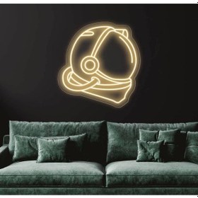 Resim Astronot Figürlü Neon Tabela Sarı 