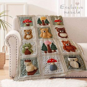 Resim 1 Adet Yumuşak ve Rahat Flanel Battaniye, 2D Tığ İşi Hayvan Baskılı (Teddy Bears, Rakunlar, Baykuşlar) - Seyahat, Koltuk, Yatak, Ofis İçin Her Mevsim Uygun Hafif Battaniye - Çağdaş Ev Dekoru & Yetişkinler için Tatil Doğum Günü Hediyesi, Modern Battaniye, Sanatsal İşçilik 