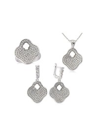 Resim Gümüş Çiçek Bayan Set St0470513 Gümüş 