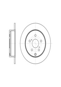 Resim FERODO DDF1409C FREN DİSKİ ARKA DÜZ 290-5 - TOYOTA: Corolla Uyumlu-VERSO 