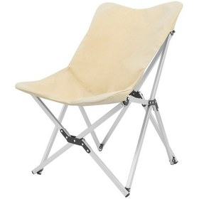 Resim Kamp Ayısı Alüminyum Katlanabilir Kamp Sandalyesi Askılı Omuz Çantalı, Oxford Kumaş, Krem Krem 