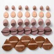 Resim 35 adet Makyaj Aracı Seti, 7 Gevşek Toz Pufu, 7 Hava Yastığı Pufu, 7 Mini Makyaj Süngeri, 7 Orta Boy Makyaj Süngeri, 7 Parmak Toz Pufu, Sıvı Fondöyen, Kapatıcı için Karıştırma Güzellik Süngerleri, Islak veya Kuru Olarak Kullanılabilir, Lateks Olmayan, Tüm Cilt Tipleri için Uygun, Kontür, Göz Alanı ve Göz Köşeleri için Özel Tasarlanmış, Kadın Makyaj Aracı Kombinasyonu 