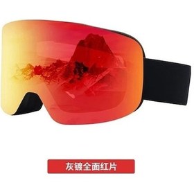 Resim Ankatek No.0232 Açık Alp Kayak Gözlükleri Çift Katmanlı Anti Sis Kayak Pj 