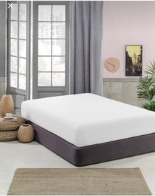 Resim Lastikli Penye Pamuklu Çarşaf Beyaz 100x200 