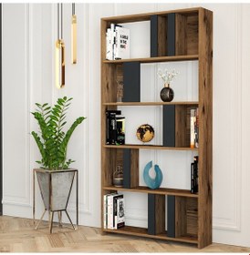 Resim Variant Variant Lima Kitaplık - Ceviz / Antrasit 