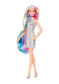 Resim Barbie Rengarenk Saçlar Bebeği Ghn04 