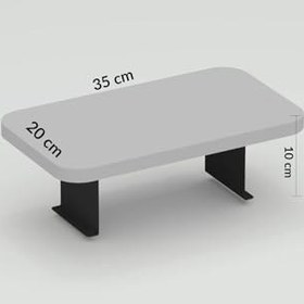 Resim Yan Sehpa Ayarlanabilir Tepsi DİKDÖRTGEN Dekoratif Modern Yatay Dikey Koltuk Sehpası BEYAZ 