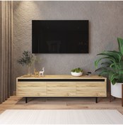 Resim Robinhome Robin Home Tv Ünitesi Tv Sehpası Metal Ayaklı 160Cm Keçe-Siyah Dg 