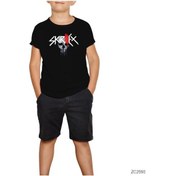 Resim Skrillex Punisher Siyah Çocuk Tişört Beyaz 