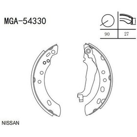 Resim Mga-54330 - Kampana Balata Mıcra 92-01 Pabuç Arka 