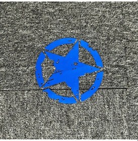 Resim 19x19 Cm-kırık Beş Köşeli Yıldız Araba Çıkartmaları Mavi 