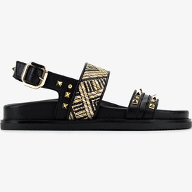 Resim Valmenti Kadın Deri & Tekstil Siyah Deri Düz Sandalet 1141 505 Bn Sndlt Y26 Black Leather 