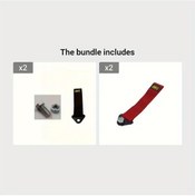 Resim Maxaccess Siyah 2 Kırmızı 2 Çekme Halatı 110 Lb Dayanıklı Otomobil Çeki İpi 