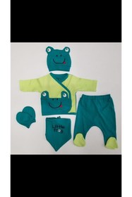 Resim Alinci Baby Kurbağa Baskılı 5'li Zıbın Set A55B 