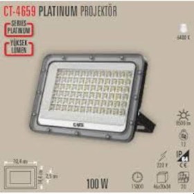 Resim Cata Ct-4659 100watt Platinium Led Projektör Beyaz Işık 
