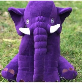 Resim Büyük Uyku Arkadaşım Peluş Yumuşak Fil Mor - 60 Cm 