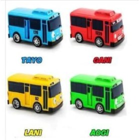 Resim Anıl Tayo Oyuncak Otobüs 7 cm 4lü Çek Bırak Oyuncak Otobüs Tayobüs 