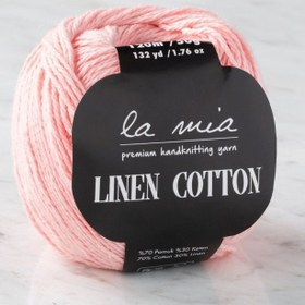 Resim La Mia Linen Cotton Açık Pembe El Örgü İpi - L185 - 33875 