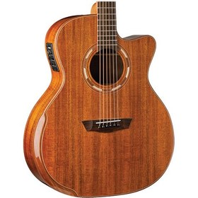 Resim Washburn WCG55CE Comfort Serisi Elektro Akustik Gitar (Profesyonel - Ergonomik Seri) | Masif Koa Görünümü, Beveled Armrest (Kol Desteği), Fishman Presys+ Preamp ve Akort Cihazı | Uyum: Yüksek Konforlu Profesyonel Çalım 