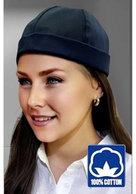 Resim Unisex %100 Pamuklu Docker Şapka Lacivert 