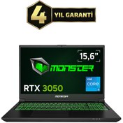 Resim MONSTER Abra A5 V21.5 Intel Core i5 12450H 16GB 500GB SSD RTX 3050 FreeDos 15,6" 144 Hz 