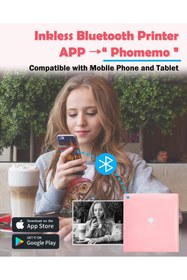 Resim Phomemo M02 Mini Taşınabilir Akıllı Cep Sticker Fotoğraf Yazıcı, Yapay Zeka Destekli Uygulama 