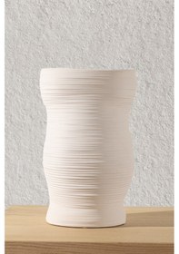 Resim Koza Home Ophelia Taş Dokulu Krem Seramik Vazo 19x19x27,5cm 8586 Standart 