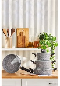 Resim Karaca Biogranit Ayaz 7 Parça Tencere Seti 