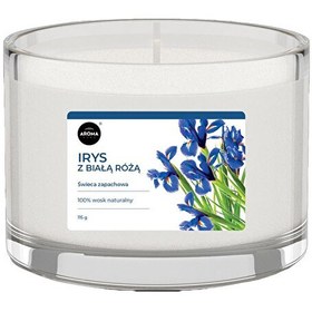Resim Aroma Basic Line Kokulu Mum Iris with a white rose 115gr. 